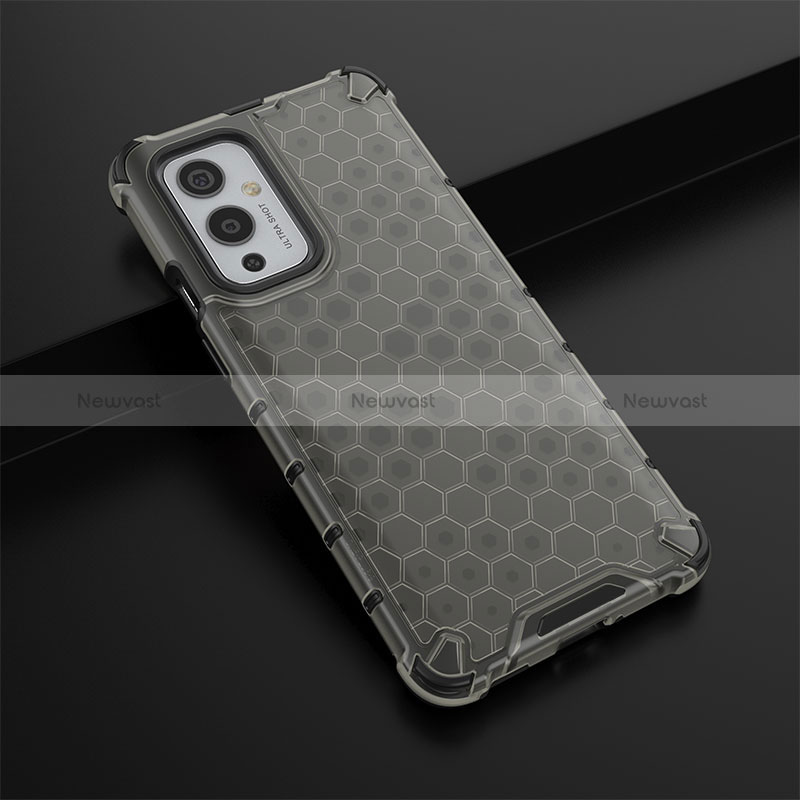 Silicone Transparent Frame Case Cover 360 Degrees AM3 for OnePlus 9 5G