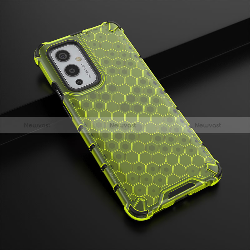 Silicone Transparent Frame Case Cover 360 Degrees AM3 for OnePlus 9 5G