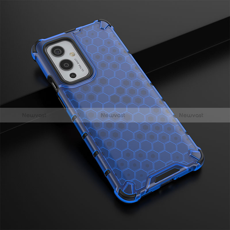 Silicone Transparent Frame Case Cover 360 Degrees AM3 for OnePlus 9 5G