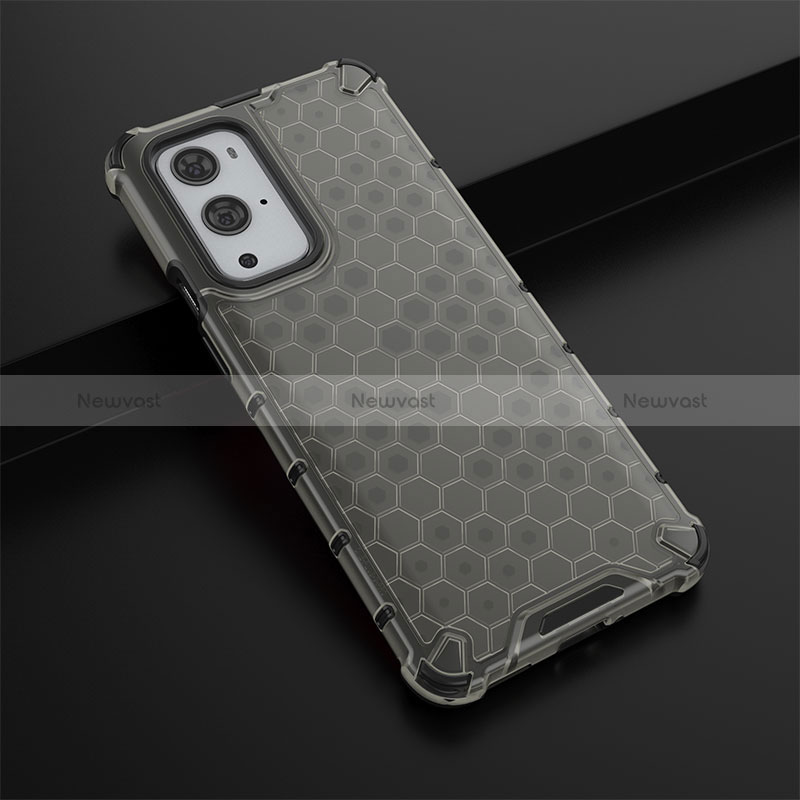 Silicone Transparent Frame Case Cover 360 Degrees AM3 for OnePlus 9 Pro 5G