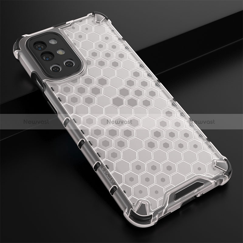 Silicone Transparent Frame Case Cover 360 Degrees AM3 for OnePlus 9R 5G