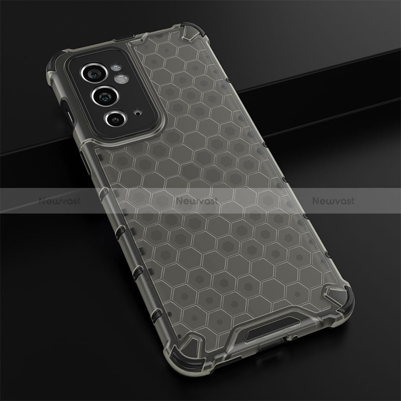 Silicone Transparent Frame Case Cover 360 Degrees AM3 for OnePlus 9RT 5G