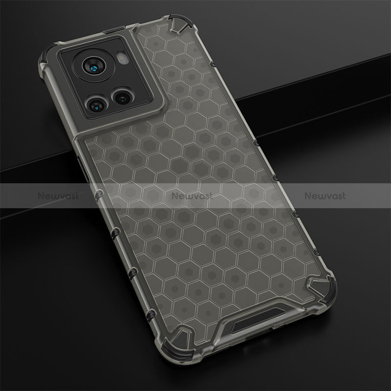 Silicone Transparent Frame Case Cover 360 Degrees AM3 for OnePlus Ace 5G Black