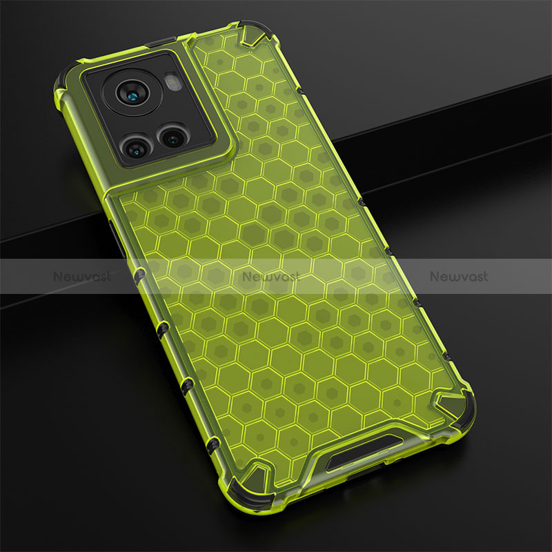 Silicone Transparent Frame Case Cover 360 Degrees AM3 for OnePlus Ace 5G Green