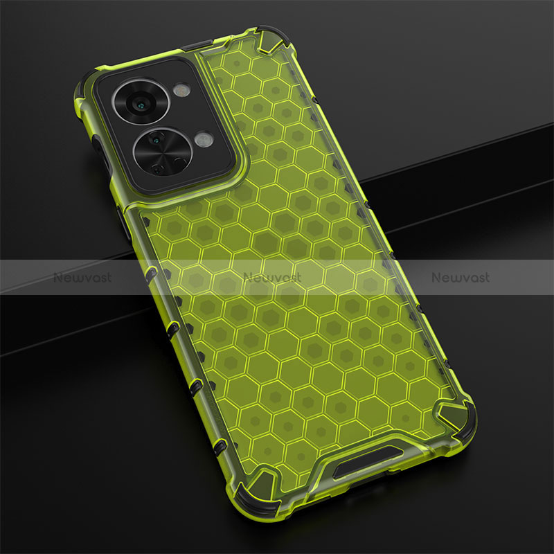 Silicone Transparent Frame Case Cover 360 Degrees AM3 for OnePlus Nord 2T 5G