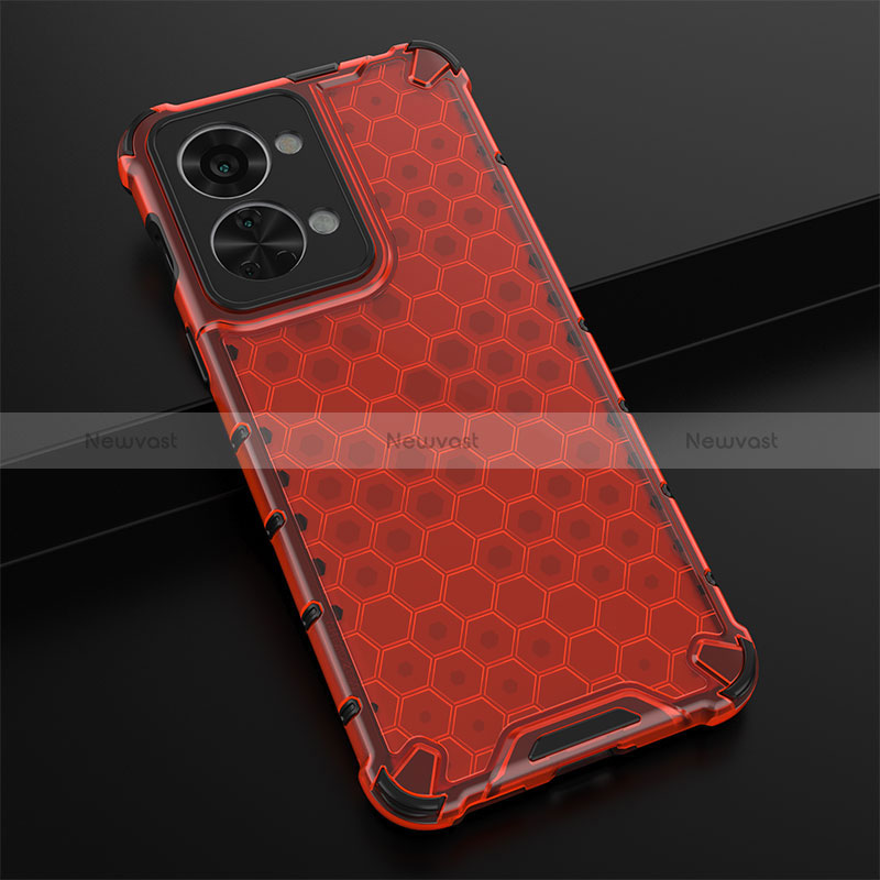 Silicone Transparent Frame Case Cover 360 Degrees AM3 for OnePlus Nord 2T 5G