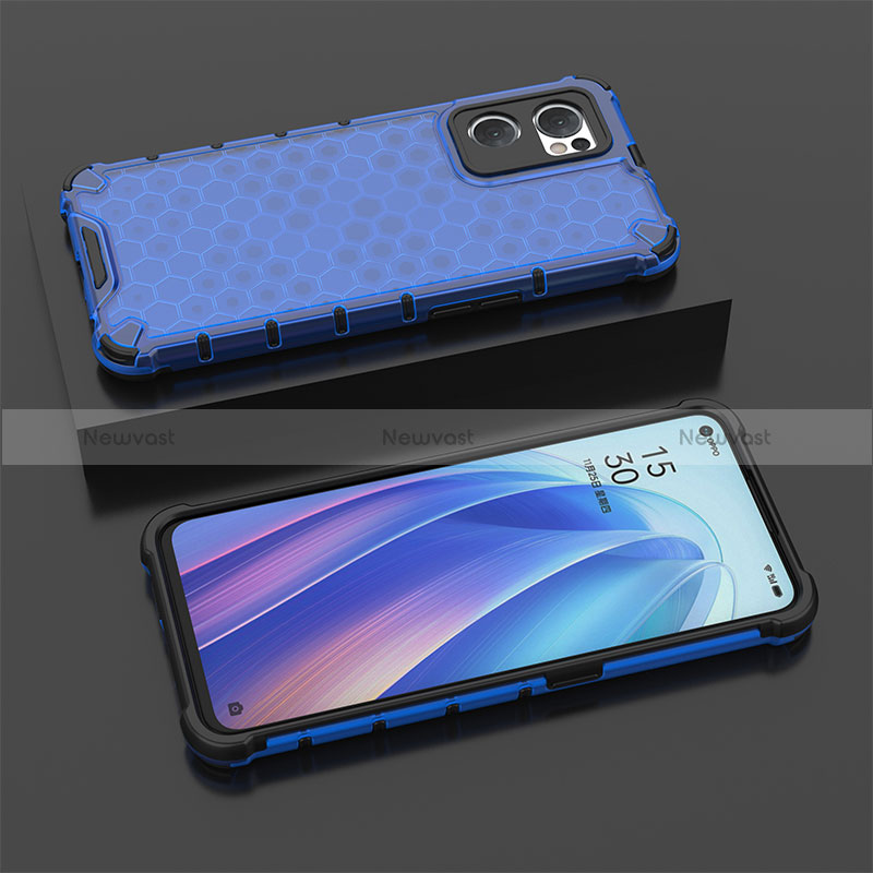 Silicone Transparent Frame Case Cover 360 Degrees AM3 for OnePlus Nord CE 2 5G Blue