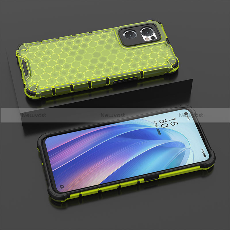 Silicone Transparent Frame Case Cover 360 Degrees AM3 for OnePlus Nord CE 2 5G Green