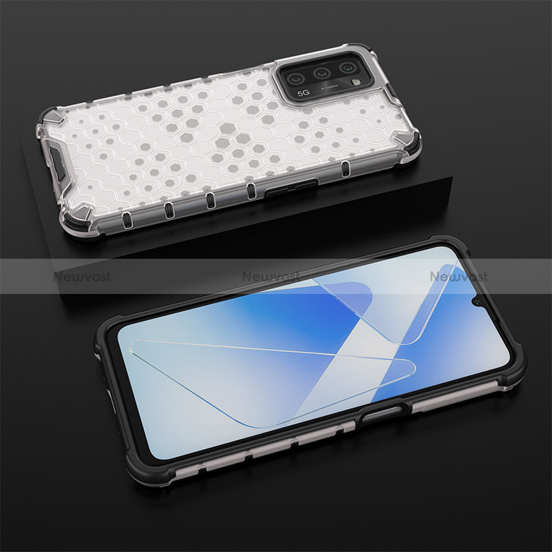 Silicone Transparent Frame Case Cover 360 Degrees AM3 for Oppo A53s 5G