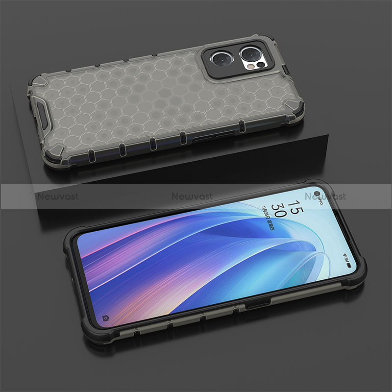 Silicone Transparent Frame Case Cover 360 Degrees AM3 for Oppo Find X5 Lite 5G