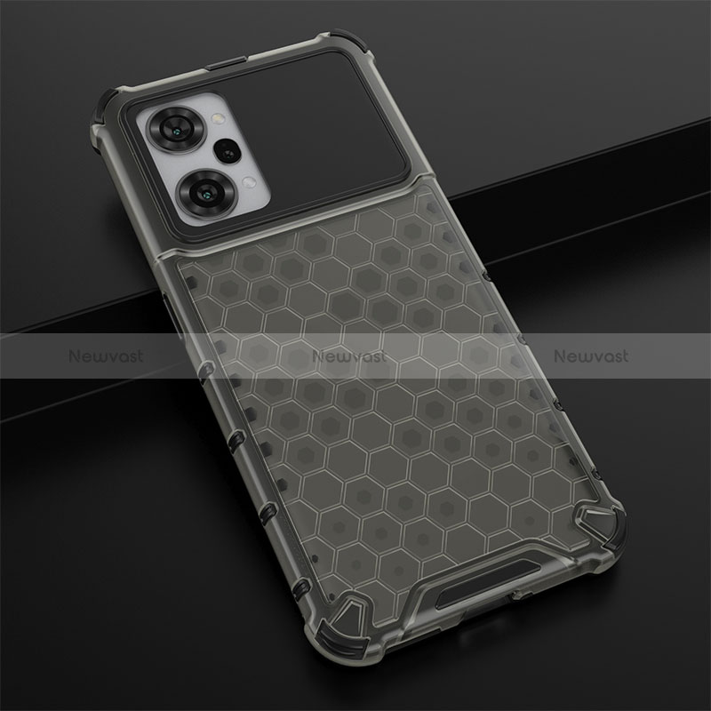 Silicone Transparent Frame Case Cover 360 Degrees AM3 for Oppo K10 Pro 5G Black