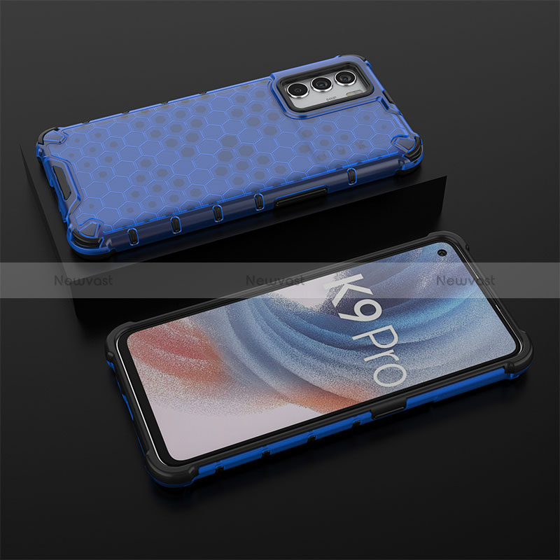 Silicone Transparent Frame Case Cover 360 Degrees AM3 for Oppo K9 Pro 5G