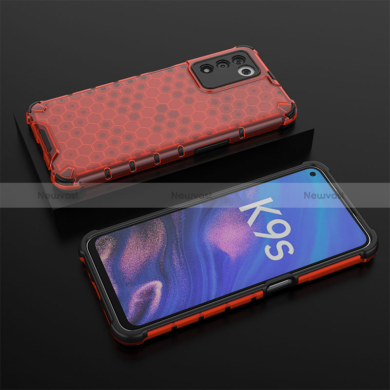 Silicone Transparent Frame Case Cover 360 Degrees AM3 for Oppo K9S 5G