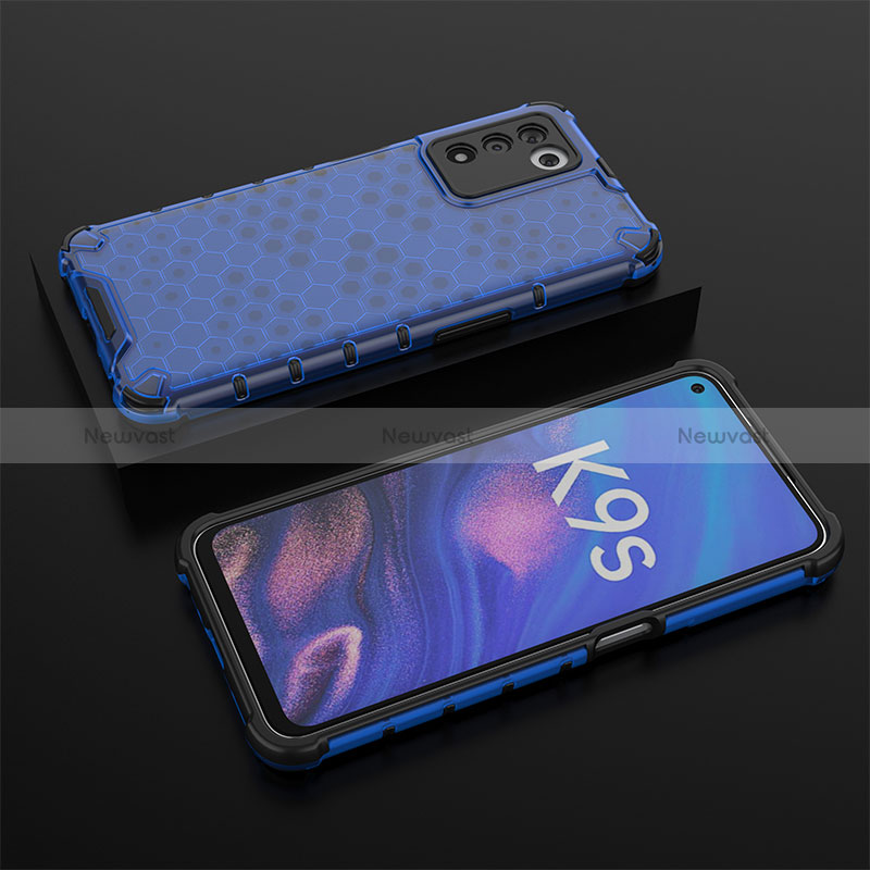 Silicone Transparent Frame Case Cover 360 Degrees AM3 for Oppo K9S 5G