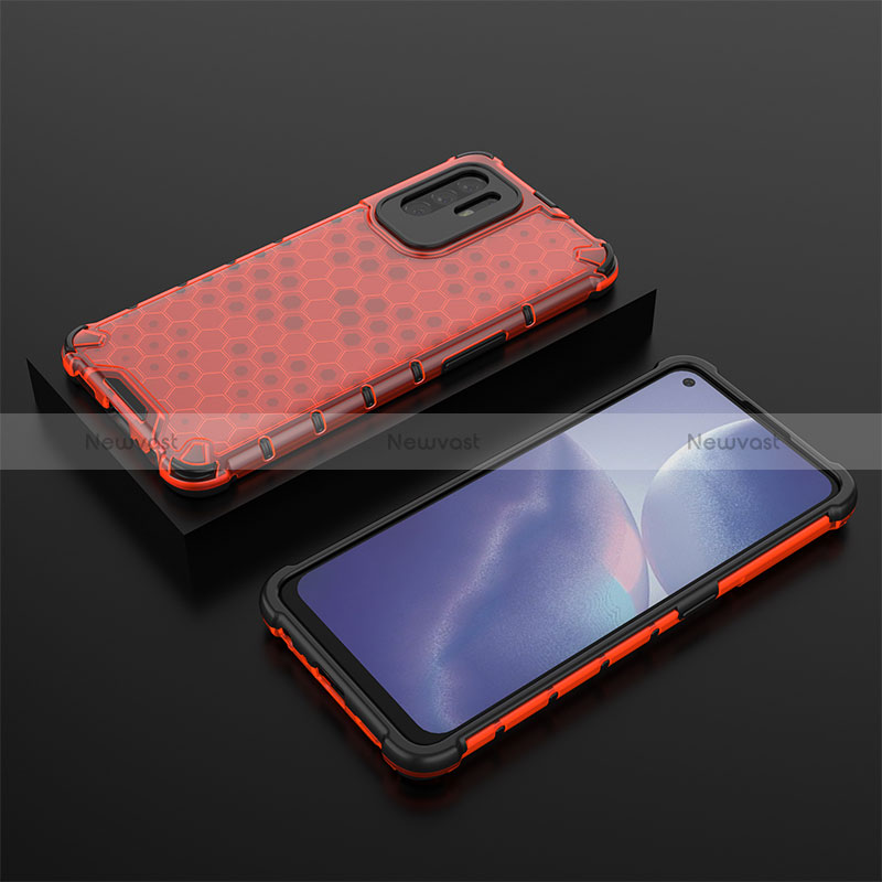 Silicone Transparent Frame Case Cover 360 Degrees AM3 for Oppo Reno5 Z 5G