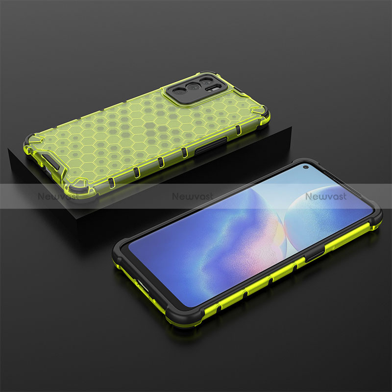 Silicone Transparent Frame Case Cover 360 Degrees AM3 for Oppo Reno6 5G