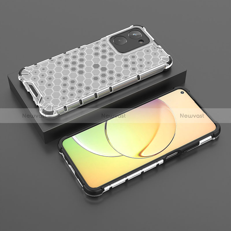 Silicone Transparent Frame Case Cover 360 Degrees AM3 for Realme 10 4G