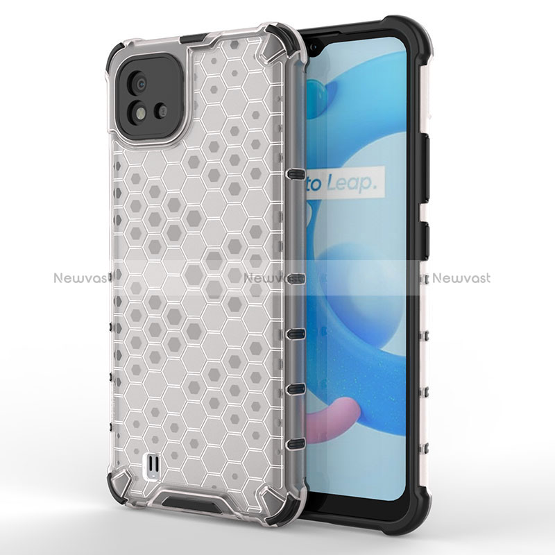 Silicone Transparent Frame Case Cover 360 Degrees AM3 for Realme C20A