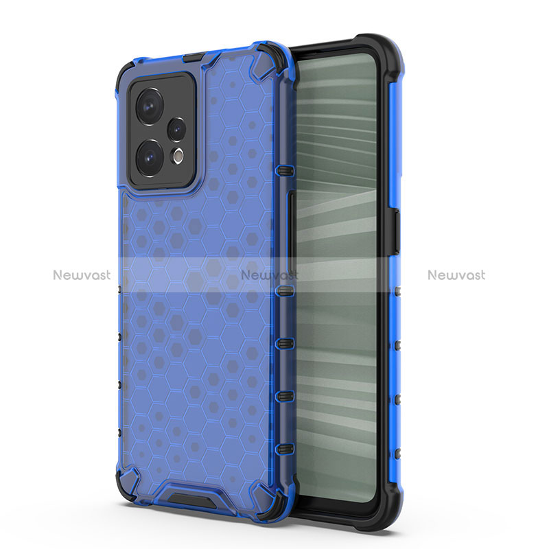 Silicone Transparent Frame Case Cover 360 Degrees AM3 for Realme Narzo 50 Pro 5G Blue