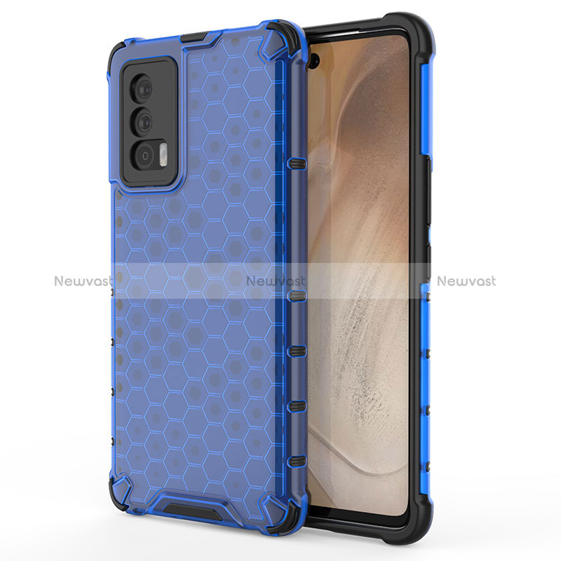 Silicone Transparent Frame Case Cover 360 Degrees AM3 for Vivo iQOO 7 India 5G