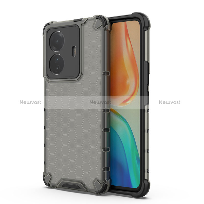 Silicone Transparent Frame Case Cover 360 Degrees AM3 for Vivo T1 5G