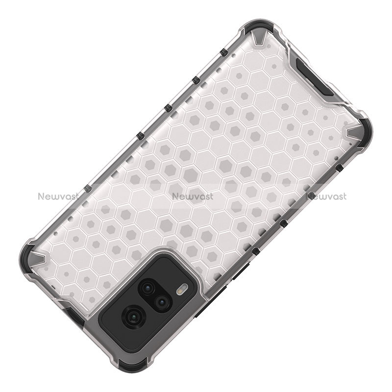 Silicone Transparent Frame Case Cover 360 Degrees AM3 for Vivo X60 Pro 5G