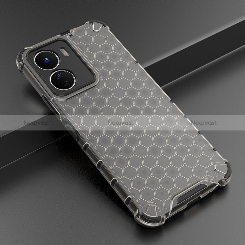 Silicone Transparent Frame Case Cover 360 Degrees AM3 for Vivo Y16