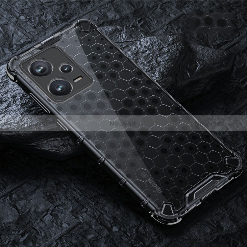 Silicone Transparent Frame Case Cover 360 Degrees AM3 for Xiaomi Poco X5 5G