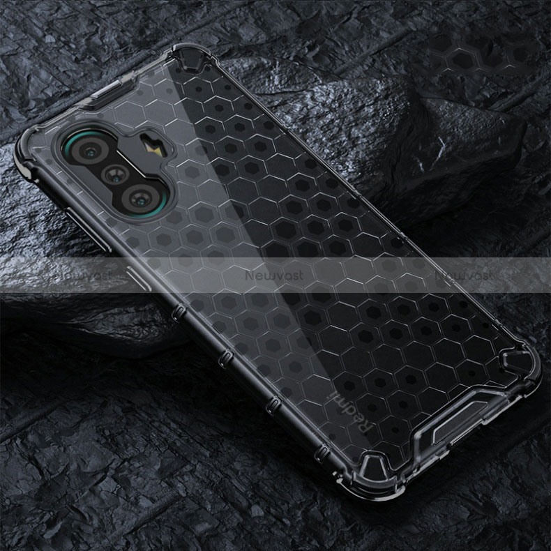 Silicone Transparent Frame Case Cover 360 Degrees AM3 for Xiaomi Redmi K40 Gaming 5G Black