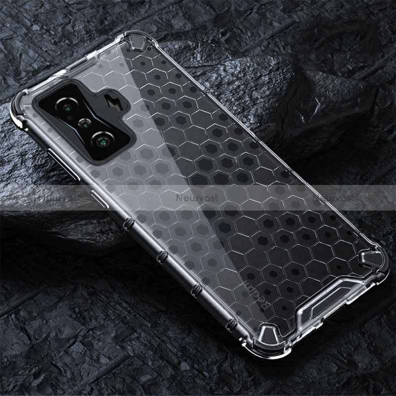 Silicone Transparent Frame Case Cover 360 Degrees AM3 for Xiaomi Redmi K50 Gaming 5G