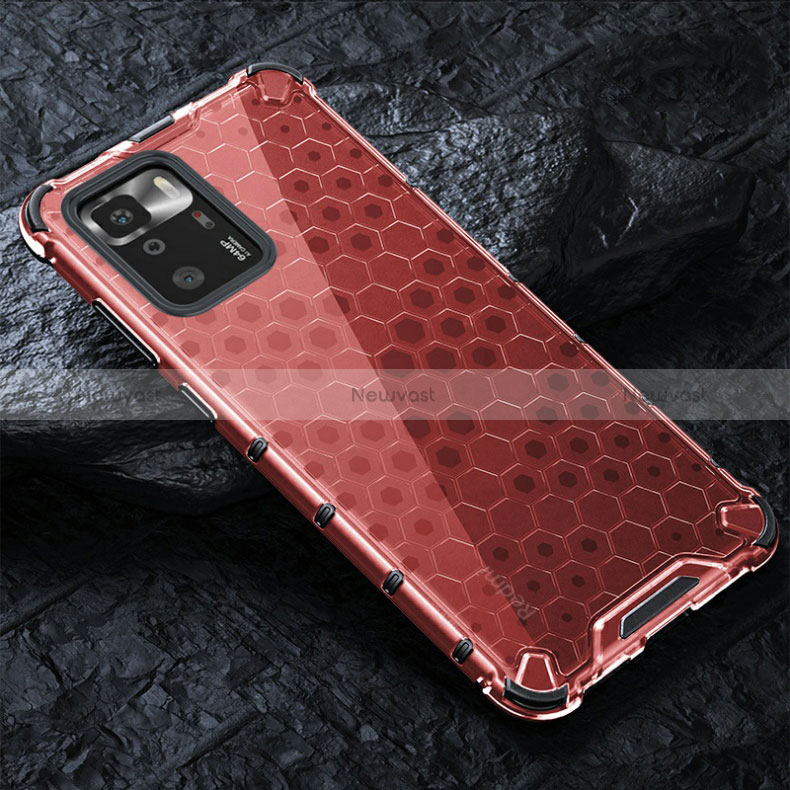 Silicone Transparent Frame Case Cover 360 Degrees AM3 for Xiaomi Redmi Note 10 Pro 5G