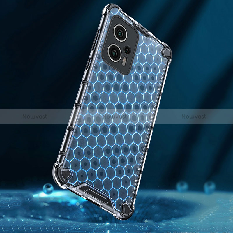 Silicone Transparent Frame Case Cover 360 Degrees AM3 for Xiaomi Redmi Note 11T Pro+ Plus 5G