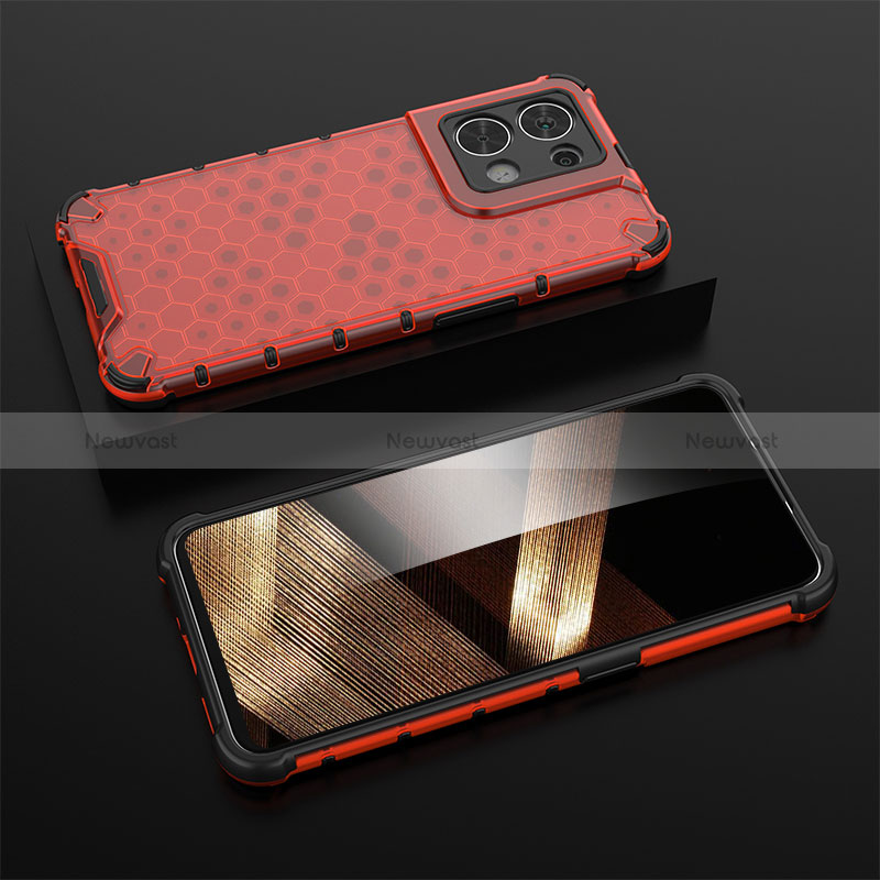 Silicone Transparent Frame Case Cover 360 Degrees AM3 for Xiaomi Redmi Note 13 Pro 5G