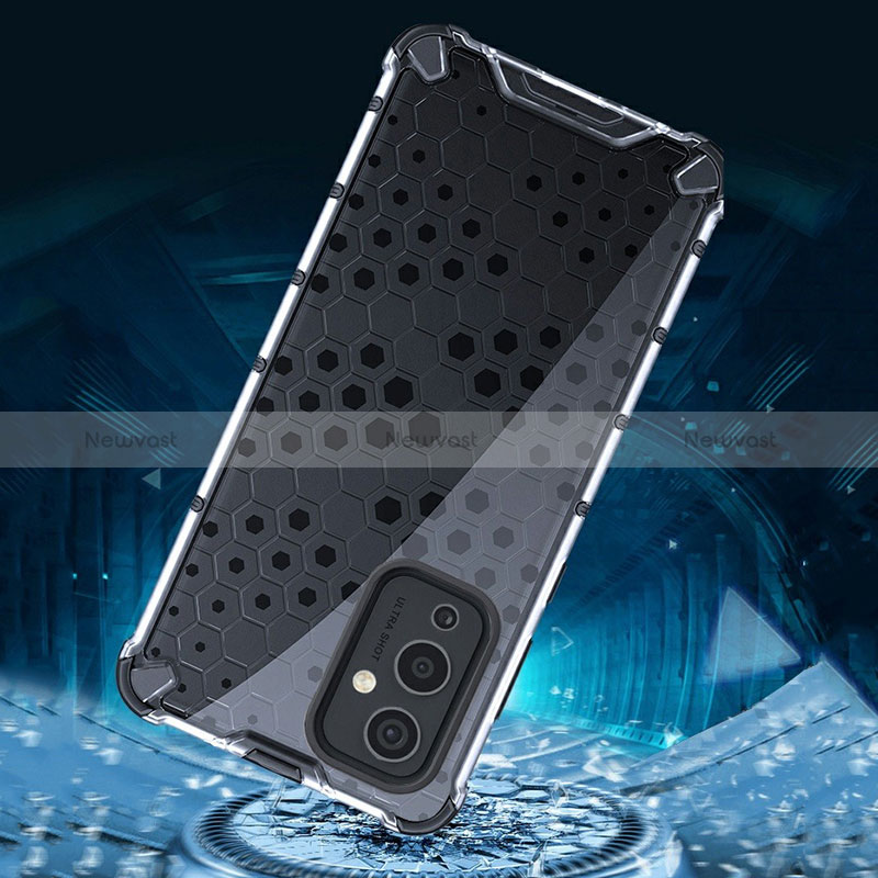 Silicone Transparent Frame Case Cover 360 Degrees AM4 for OnePlus 9 5G