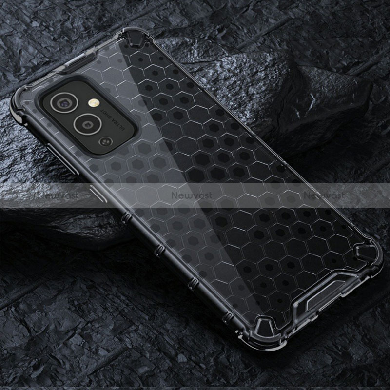 Silicone Transparent Frame Case Cover 360 Degrees AM4 for OnePlus 9 5G Black