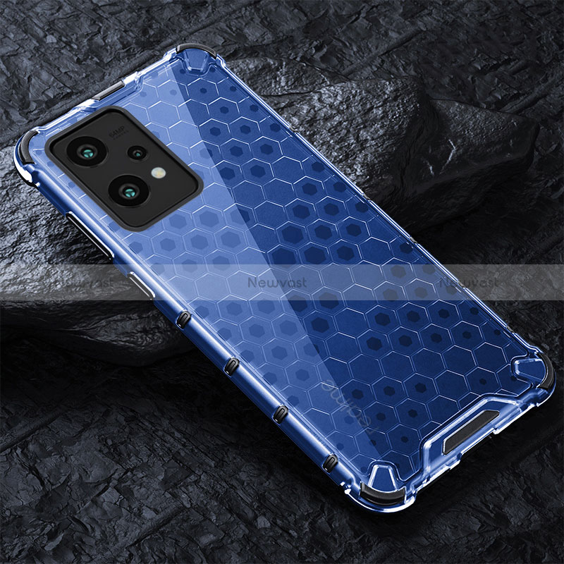 Silicone Transparent Frame Case Cover 360 Degrees AM4 for Realme 9 Pro 5G Blue