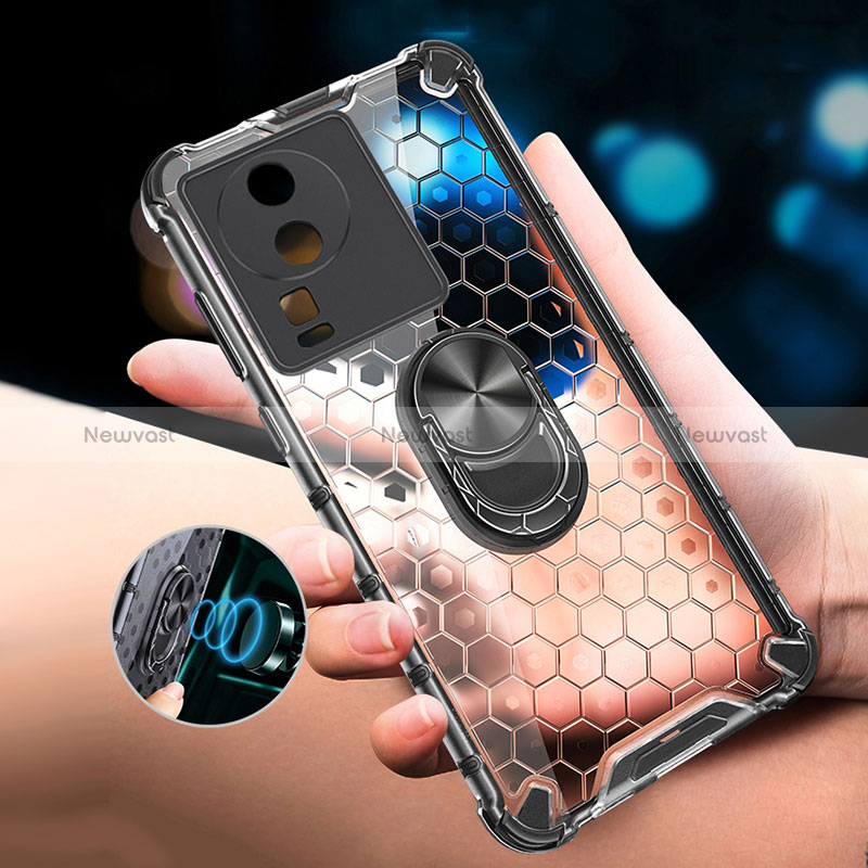 Silicone Transparent Frame Case Cover 360 Degrees AM4 for Vivo iQOO Neo7 SE