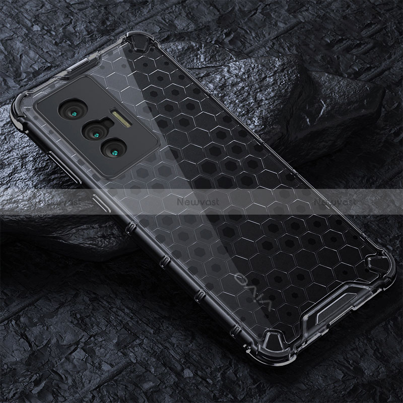 Silicone Transparent Frame Case Cover 360 Degrees AM4 for Vivo X70 5G