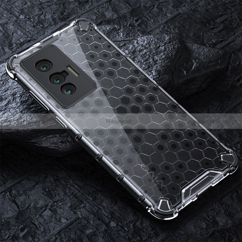 Silicone Transparent Frame Case Cover 360 Degrees AM4 for Vivo X70 5G