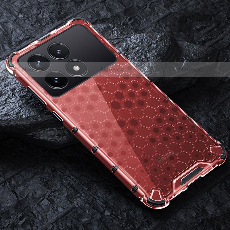 Silicone Transparent Frame Case Cover 360 Degrees AM4 for Xiaomi Redmi K70E 5G