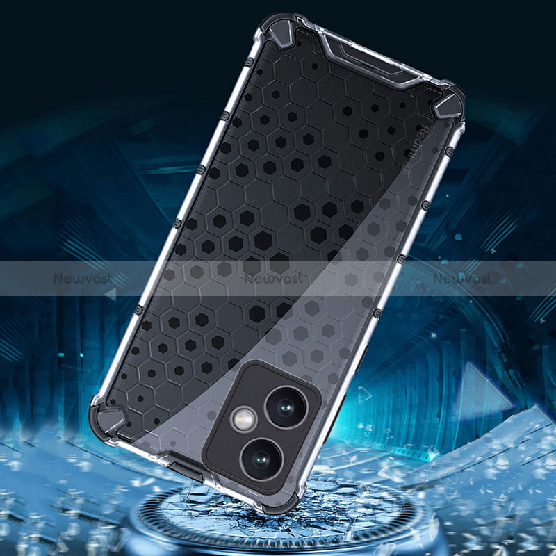 Silicone Transparent Frame Case Cover 360 Degrees AM4 for Xiaomi Redmi Note 12R Pro 5G