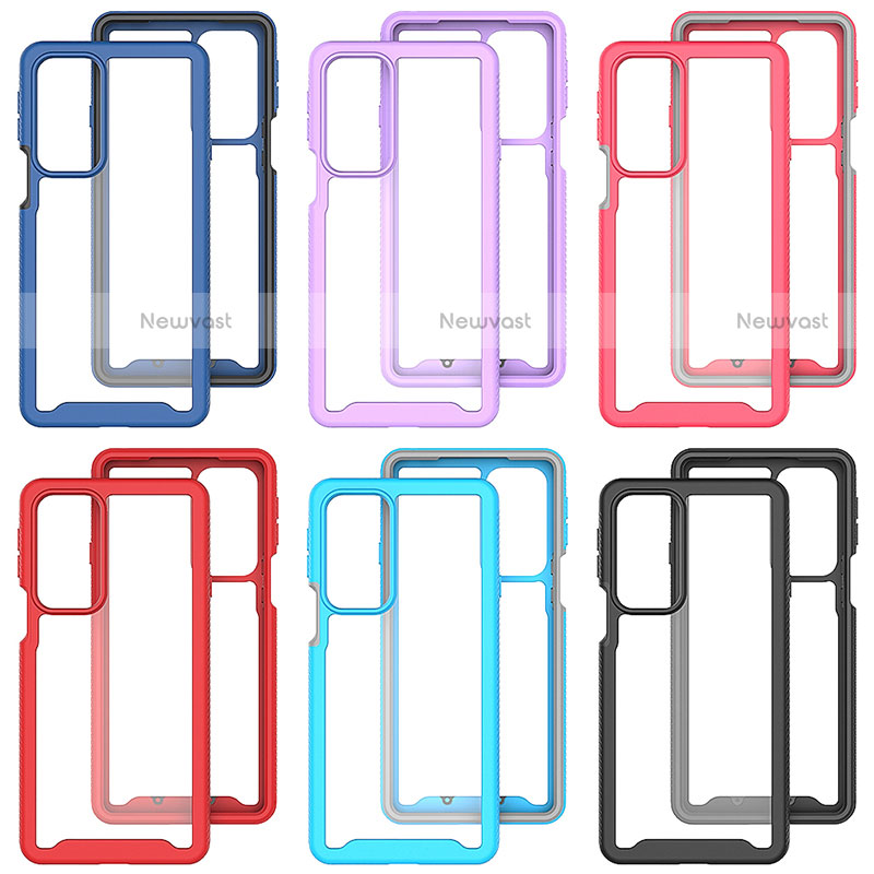 Silicone Transparent Frame Case Cover 360 Degrees for Motorola Moto Edge 20 5G