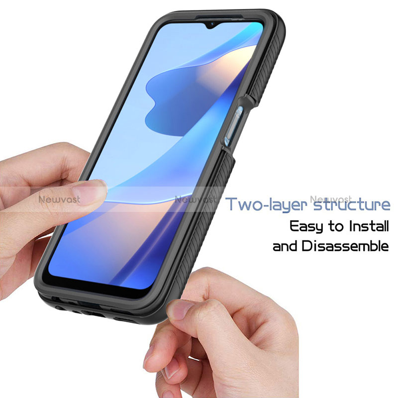 Silicone Transparent Frame Case Cover 360 Degrees for Oppo A16