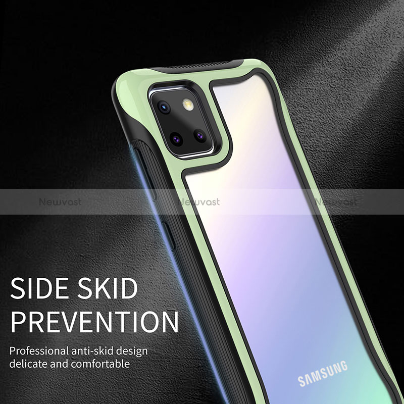 Silicone Transparent Frame Case Cover 360 Degrees for Samsung Galaxy A81