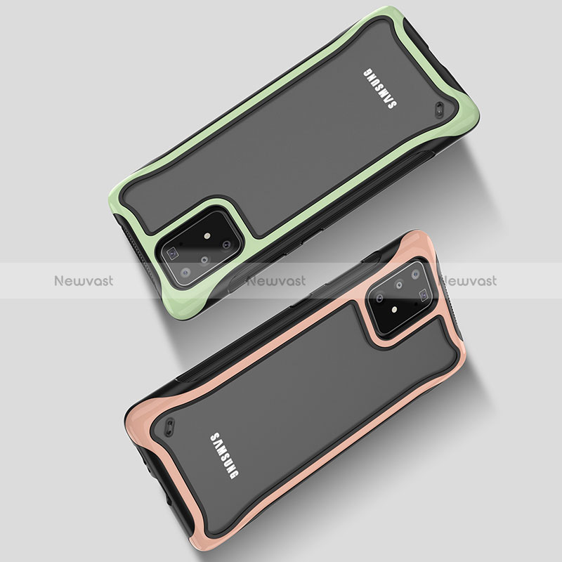 Silicone Transparent Frame Case Cover 360 Degrees for Samsung Galaxy M80S