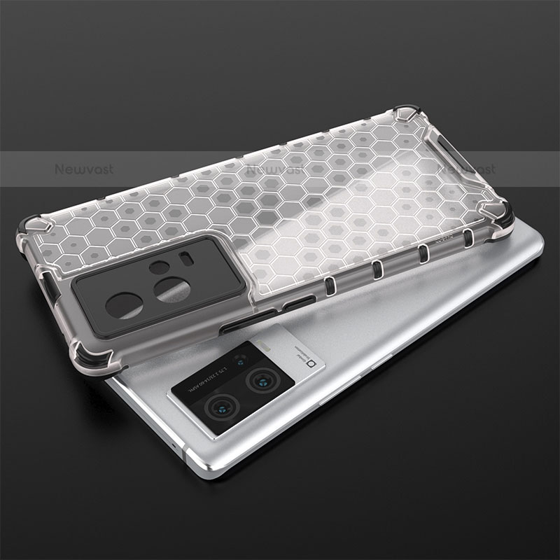 Silicone Transparent Frame Case Cover 360 Degrees for Vivo iQOO 8 Pro 5G