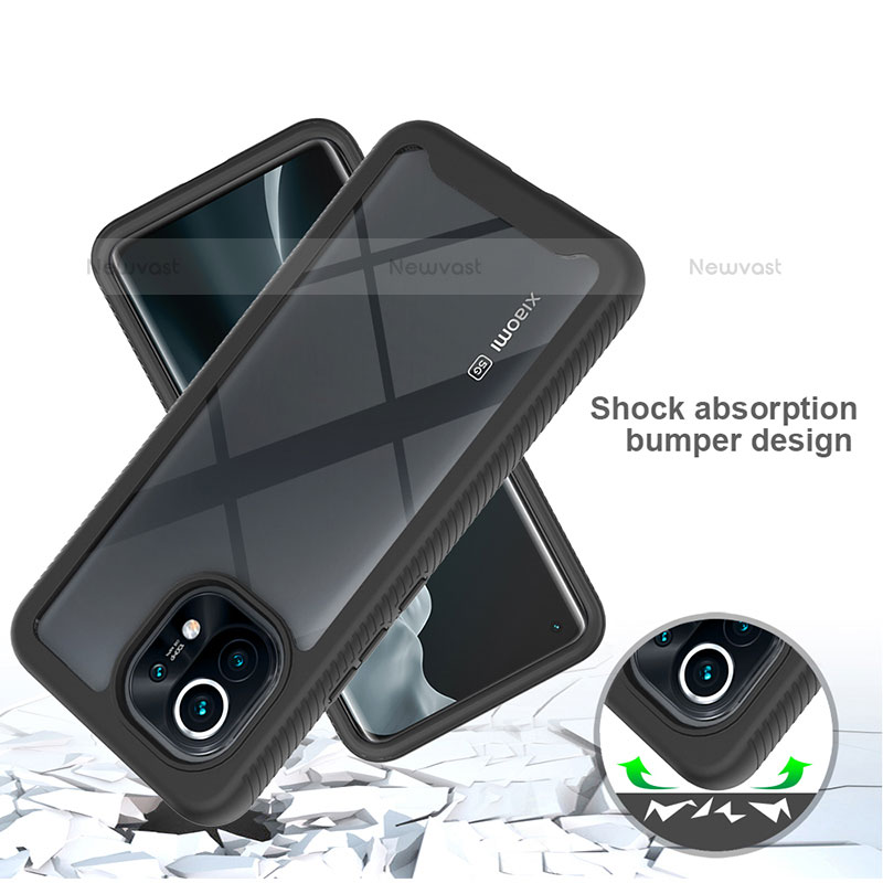 Silicone Transparent Frame Case Cover 360 Degrees for Xiaomi Mi 11 Lite 4G