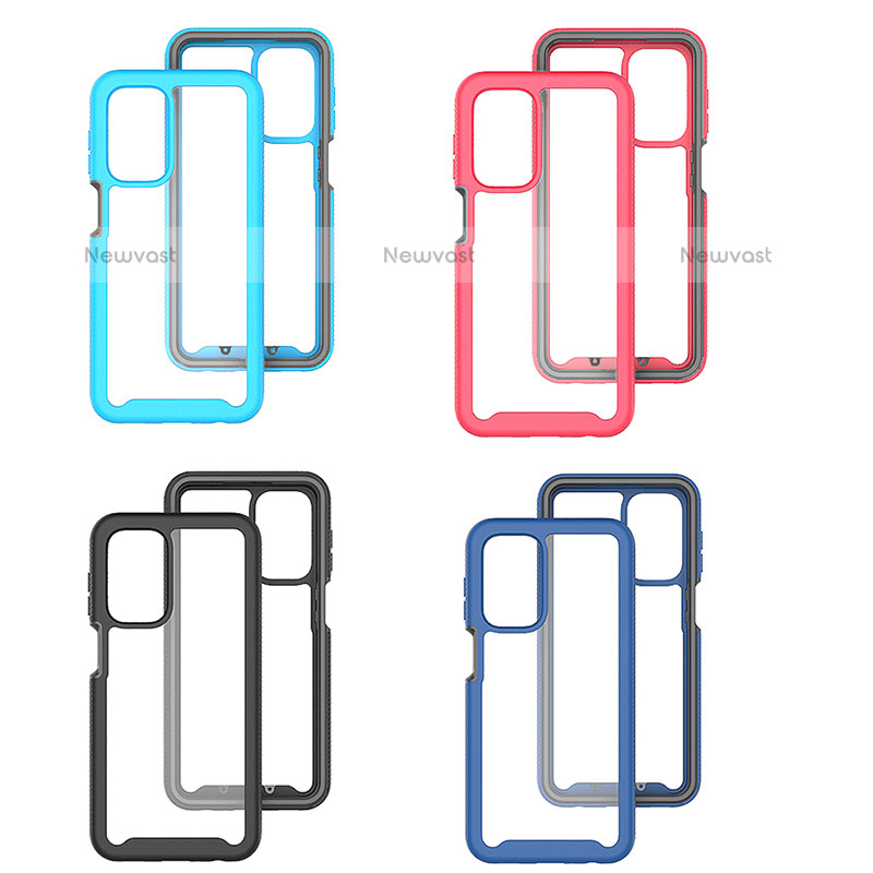 Silicone Transparent Frame Case Cover 360 Degrees JX1 for Samsung Galaxy A23 5G