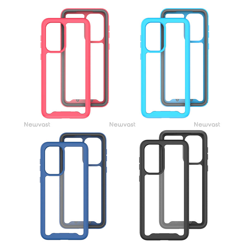 Silicone Transparent Frame Case Cover 360 Degrees JX1 for Samsung Galaxy A33 5G