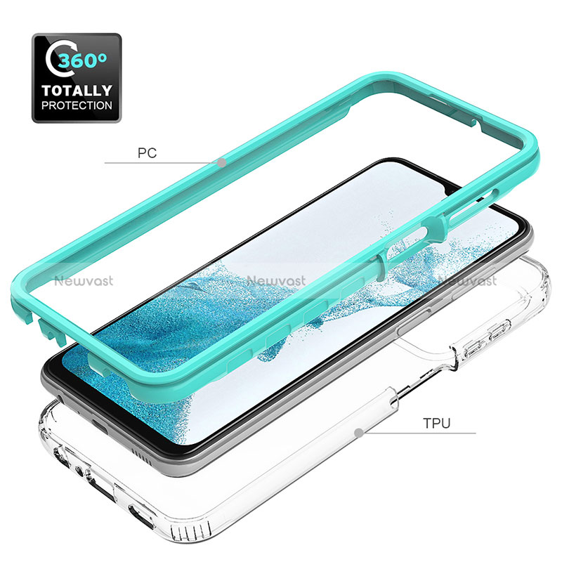 Silicone Transparent Frame Case Cover 360 Degrees JX2 for Samsung Galaxy A23 4G